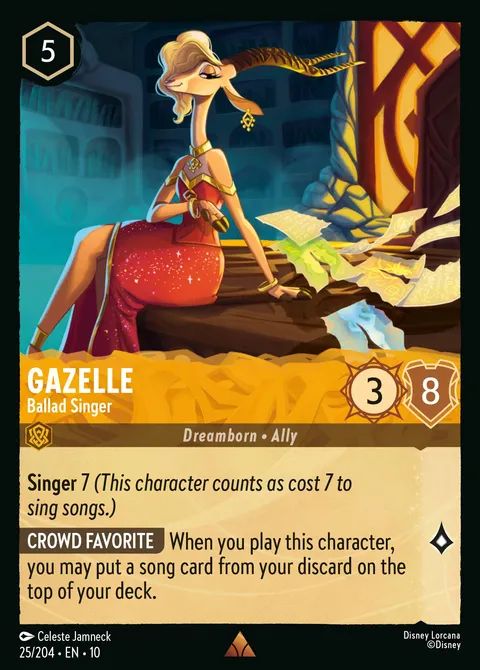 Gazelle — Ballad Singer Disney Lorcana card