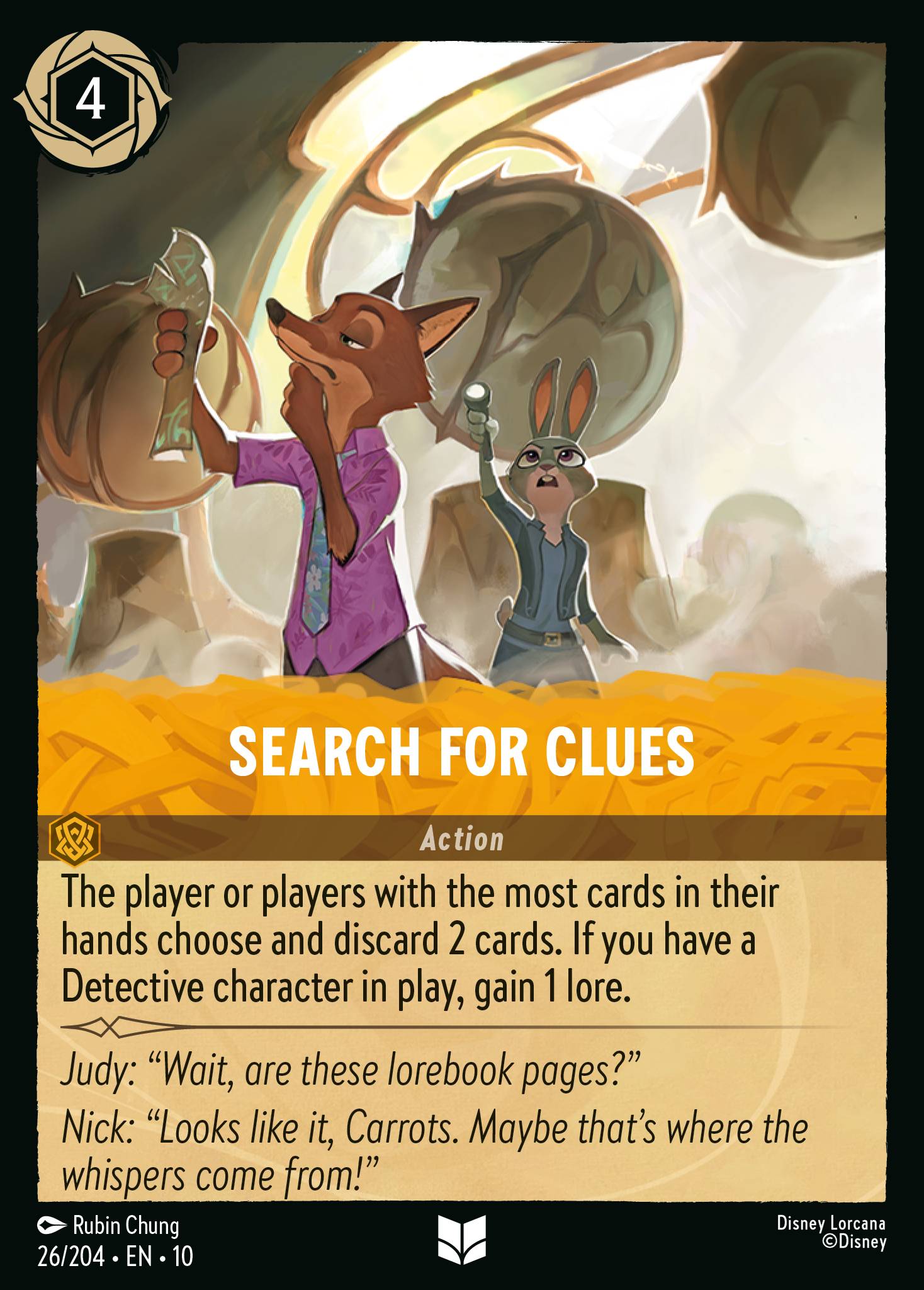 Search for Clues Disney Lorcana card