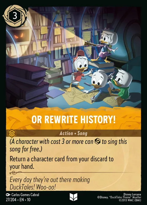 Or Rewrite History! Disney Lorcana card