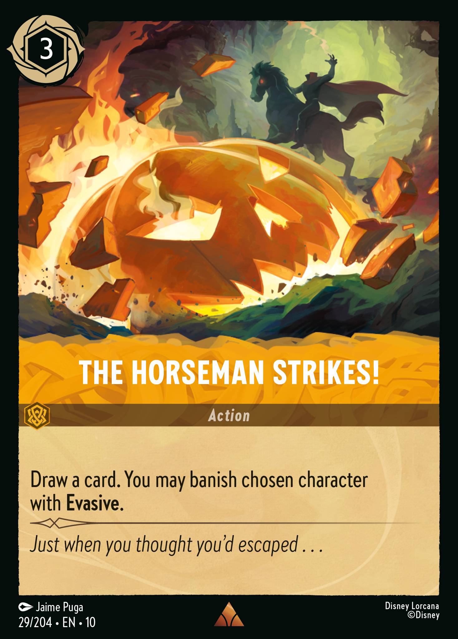 The Horseman Strikes! Disney Lorcana card