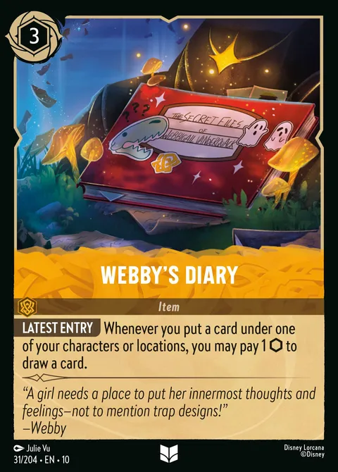 Webby's Diary Disney Lorcana card