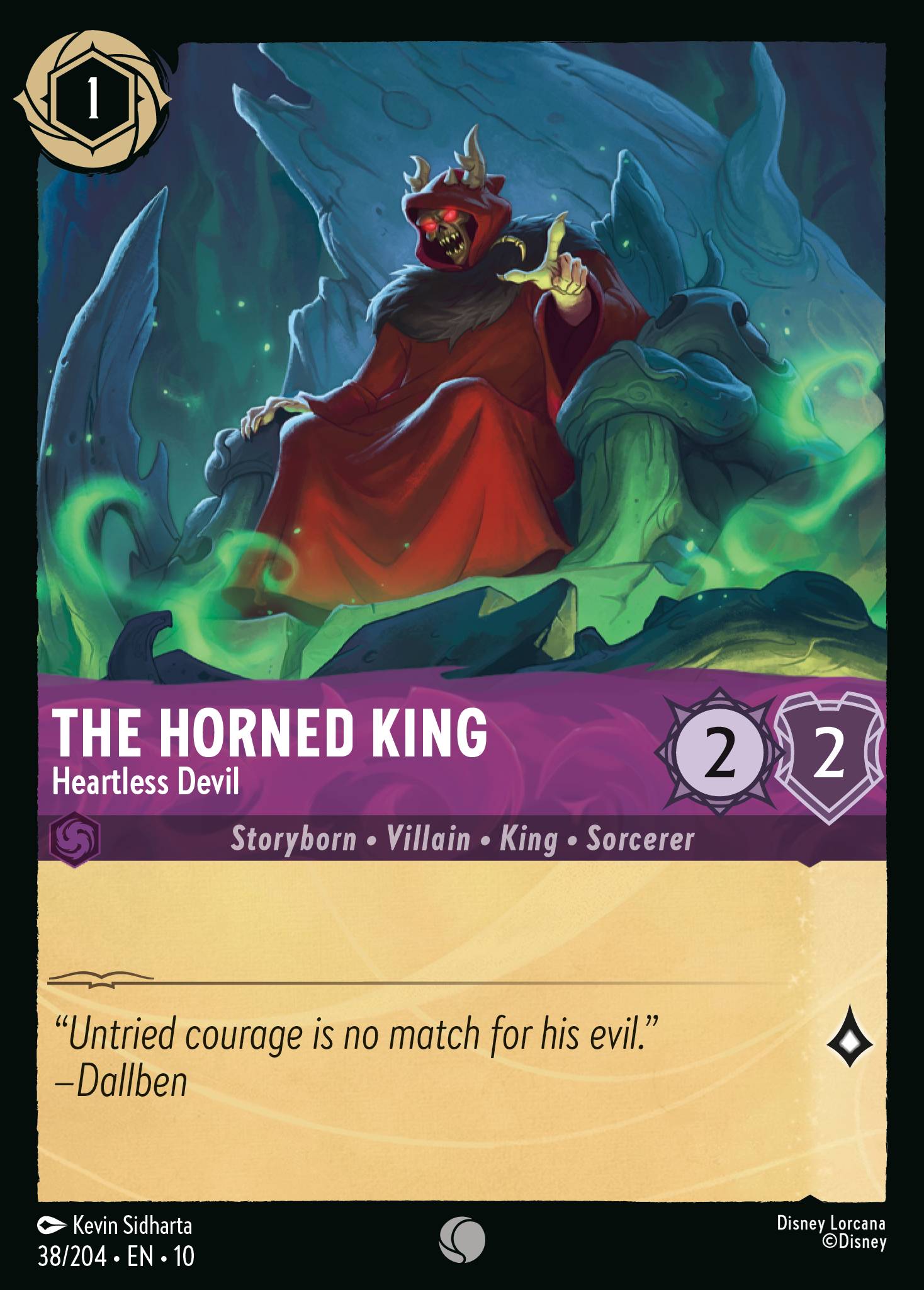 The Horned King — Heartless Devil Disney Lorcana card