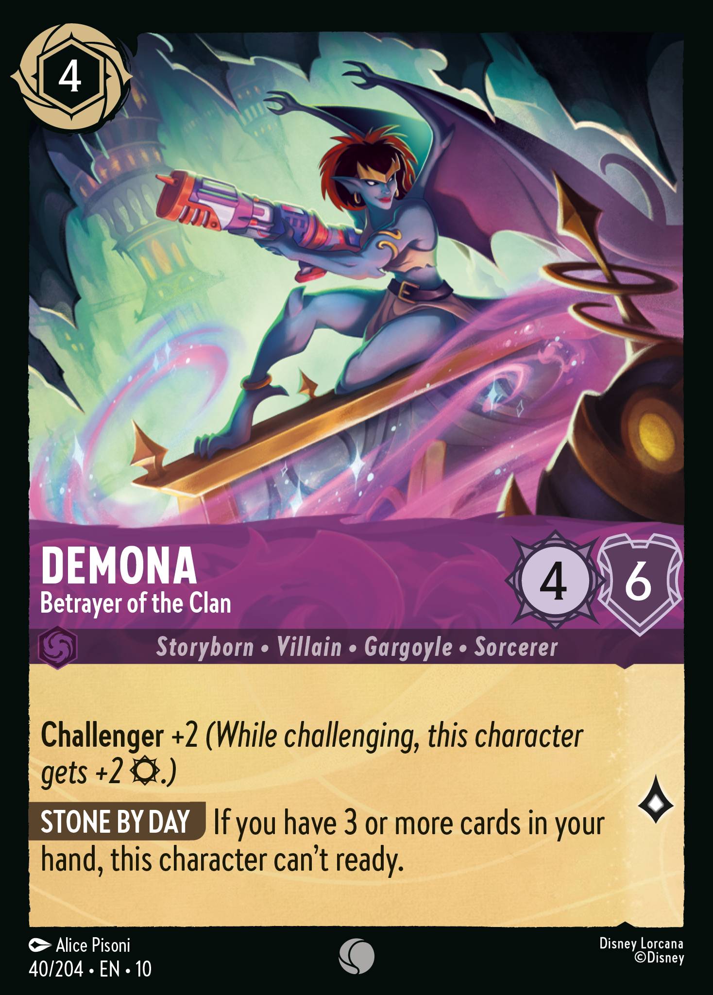 Demona — Betrayer of the Clan Disney Lorcana card