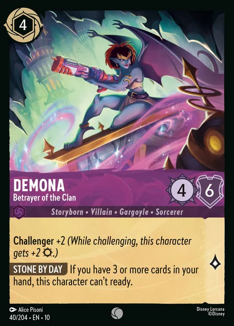 Demona — Betrayer of the Clan Disney Lorcana card