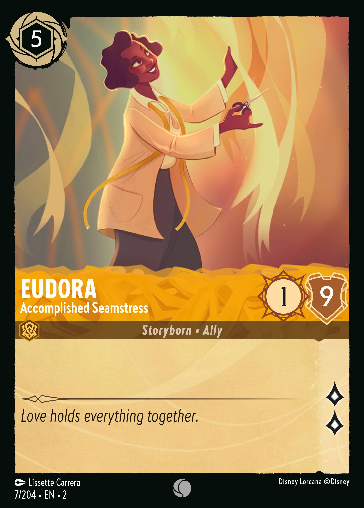 Eudora — Accomplished Seamstress Disney Lorcana card