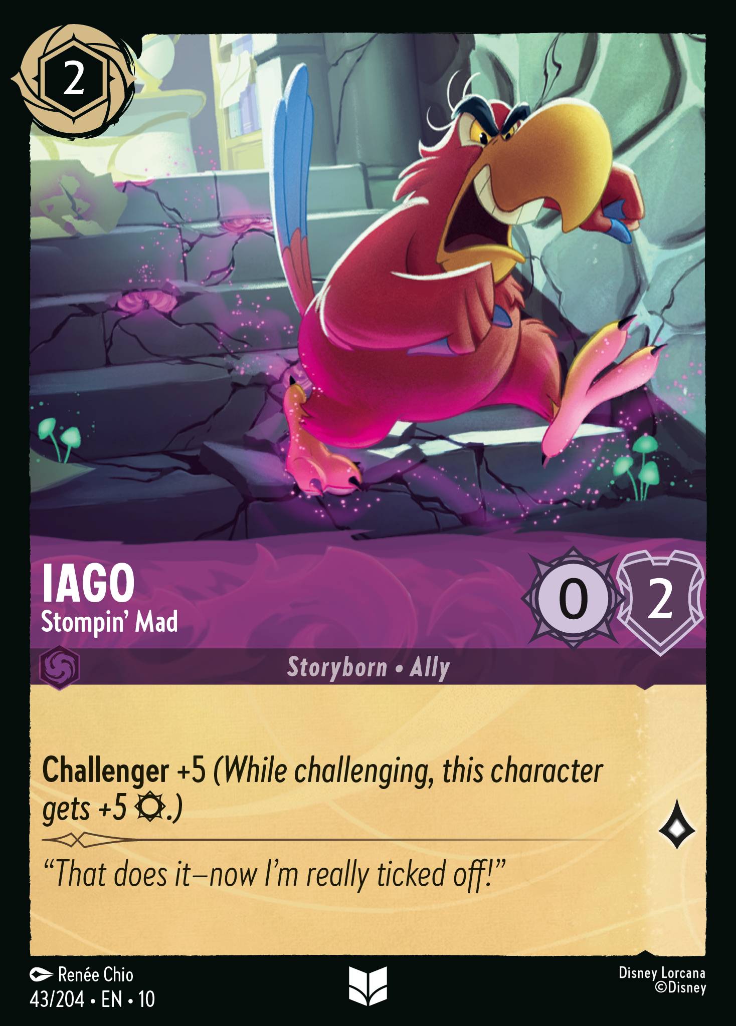 Iago — Stompin' Mad Disney Lorcana card