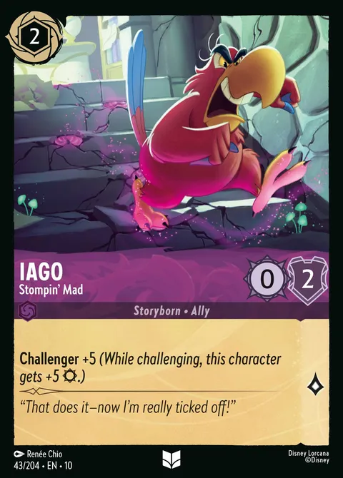 Iago — Stompin' Mad Disney Lorcana card