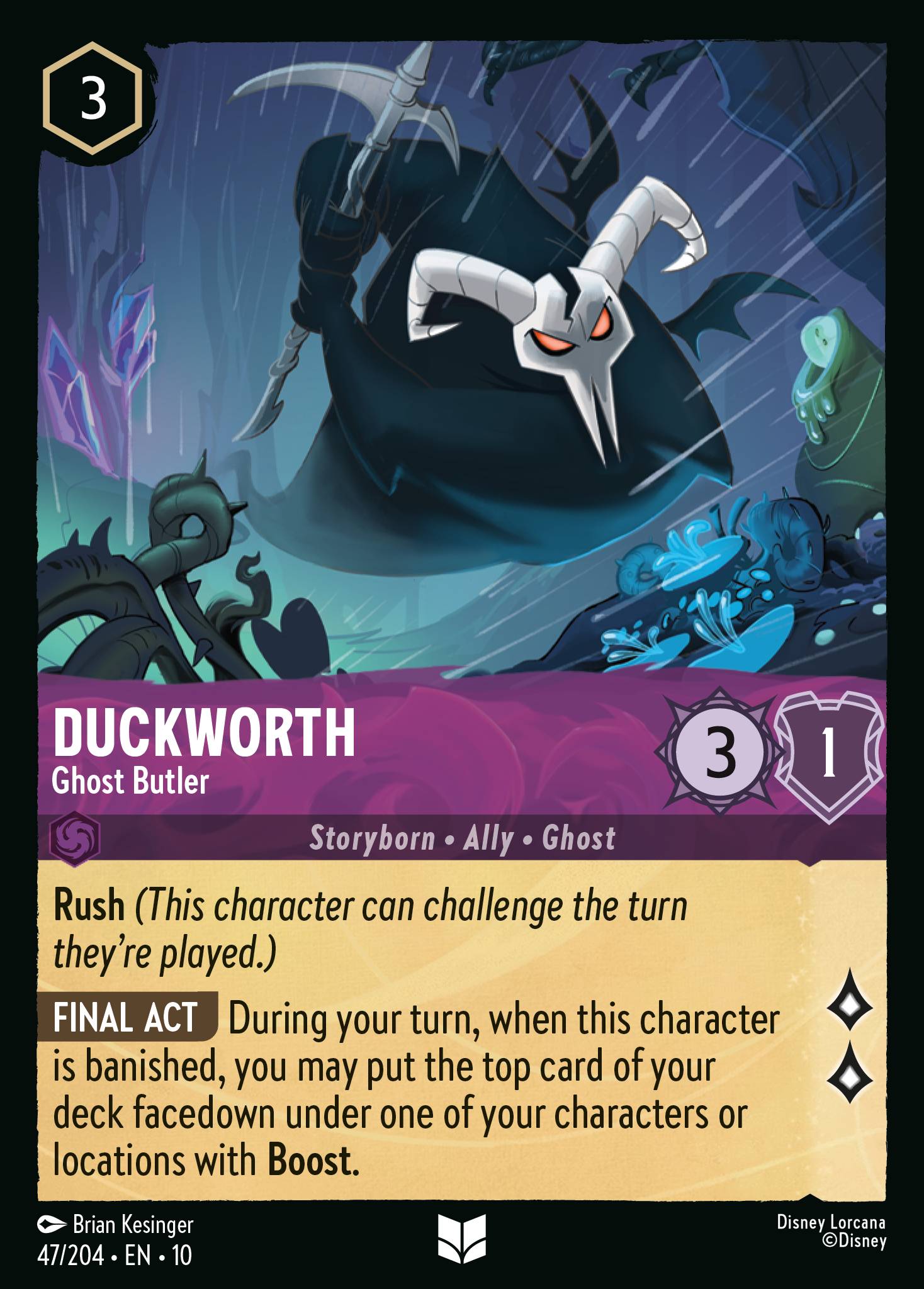 Duckworth — Ghost Butler Disney Lorcana card