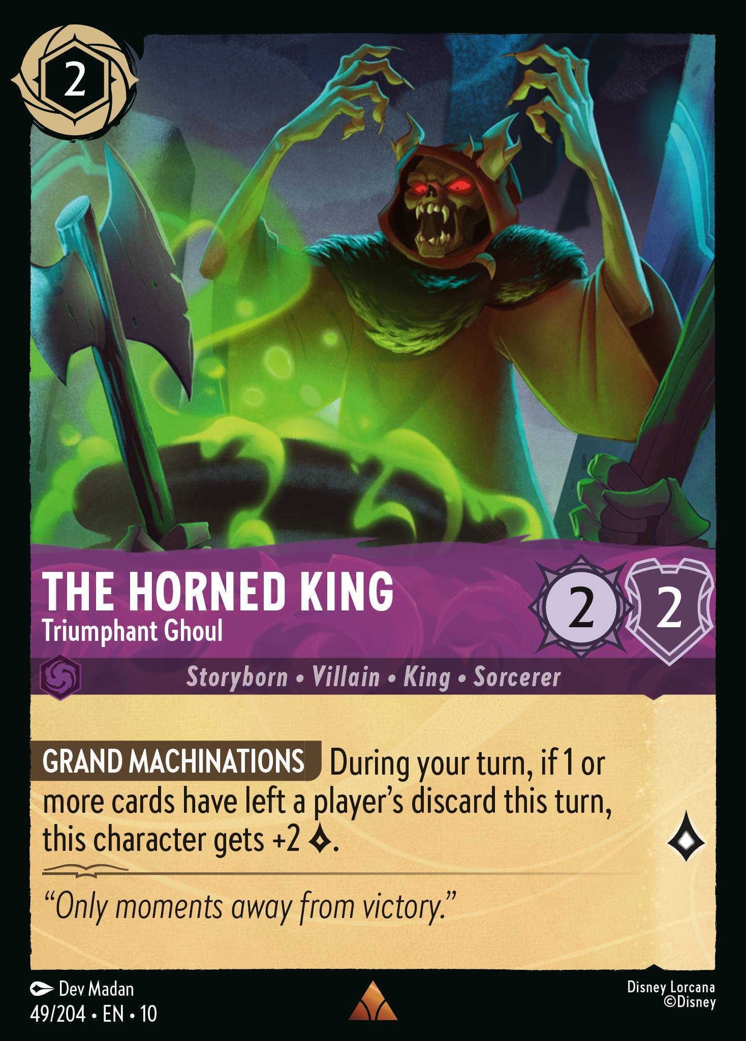 The Horned King — Triumphant Ghoul Disney Lorcana card