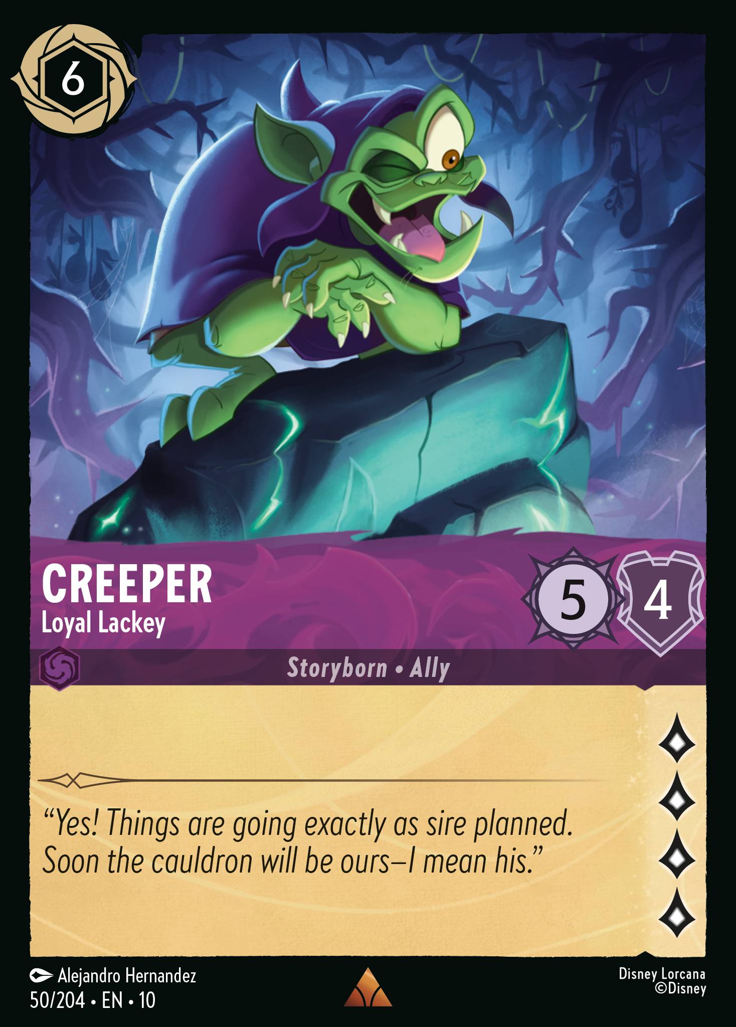 Creeper — Loyal Lackey Disney Lorcana card