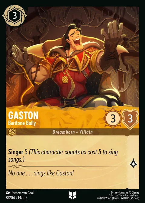 Gaston — Baritone Bully Disney Lorcana card