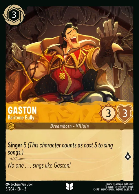 Gaston — Baritone Bully Disney Lorcana card