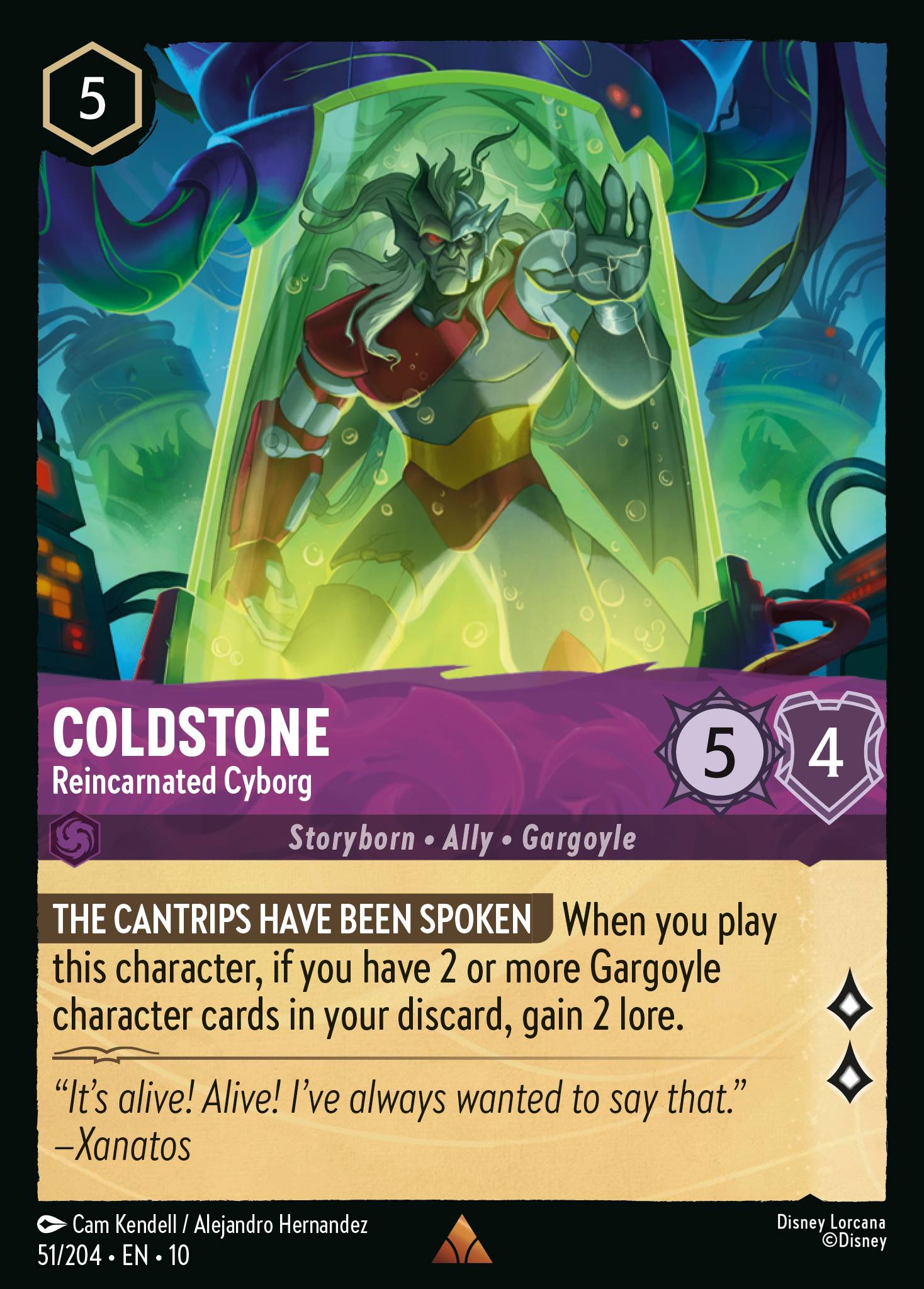 Coldstone — Reincarnated Cyborg Disney Lorcana card