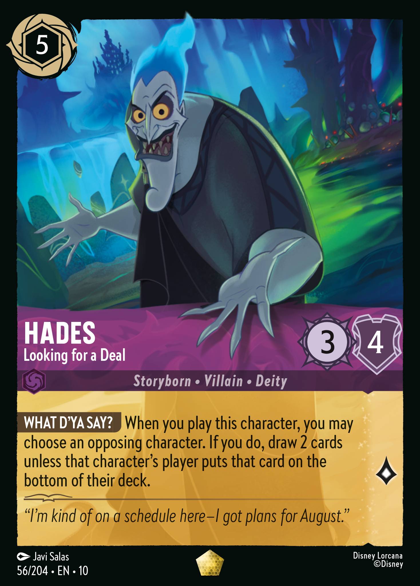 Hades — Looking for a Deal Disney Lorcana card