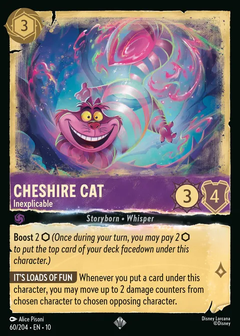Cheshire Cat — Inexplicable Disney Lorcana card