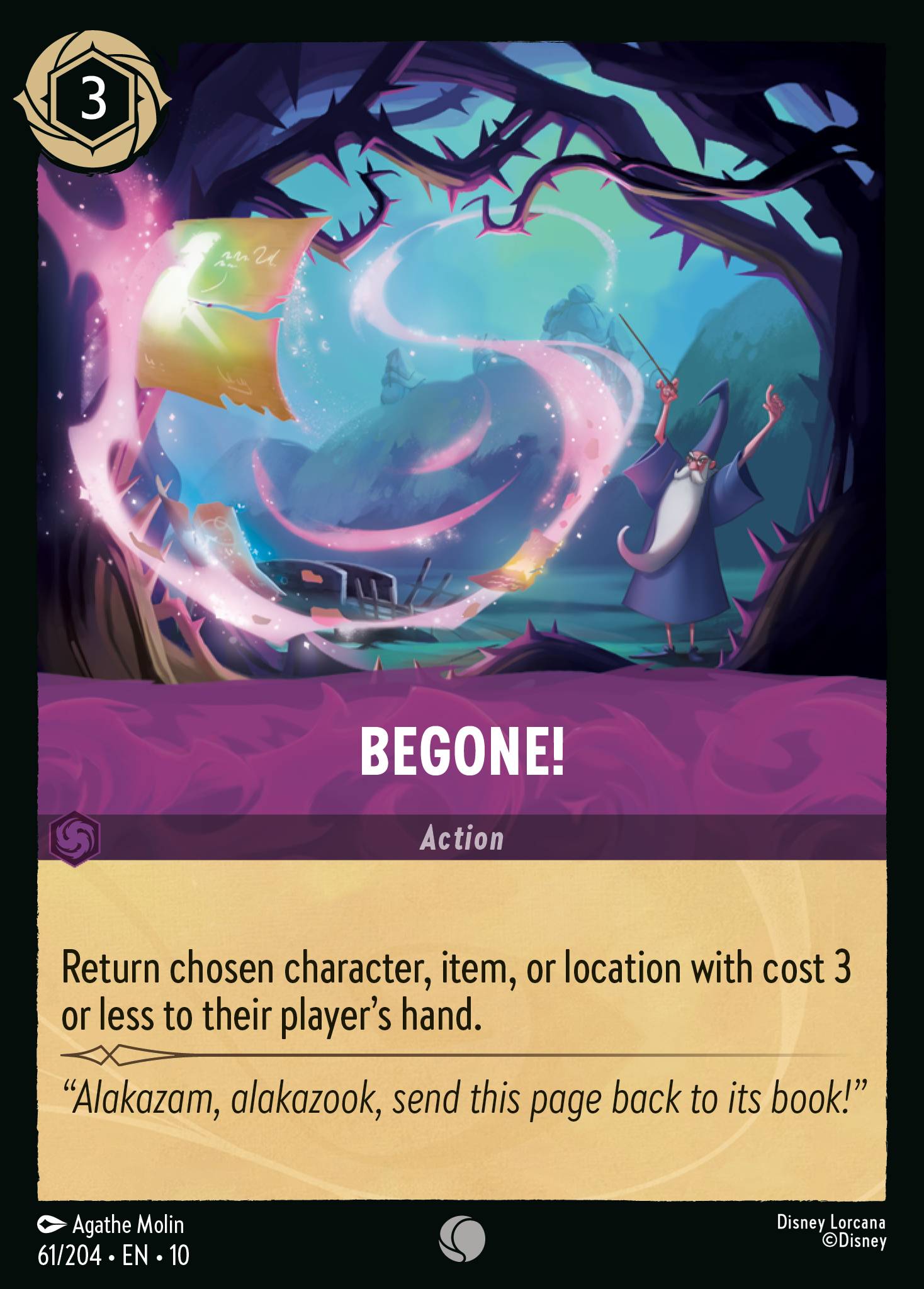 Begone! Disney Lorcana card