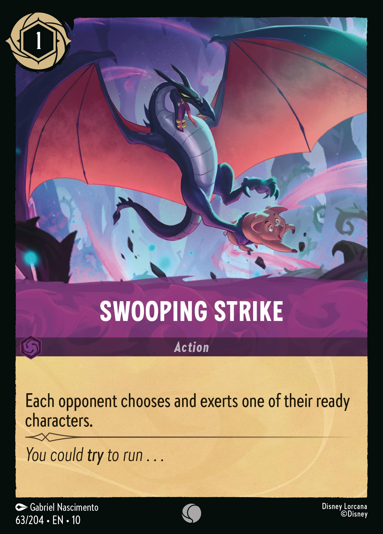 Swooping Strike Disney Lorcana card
