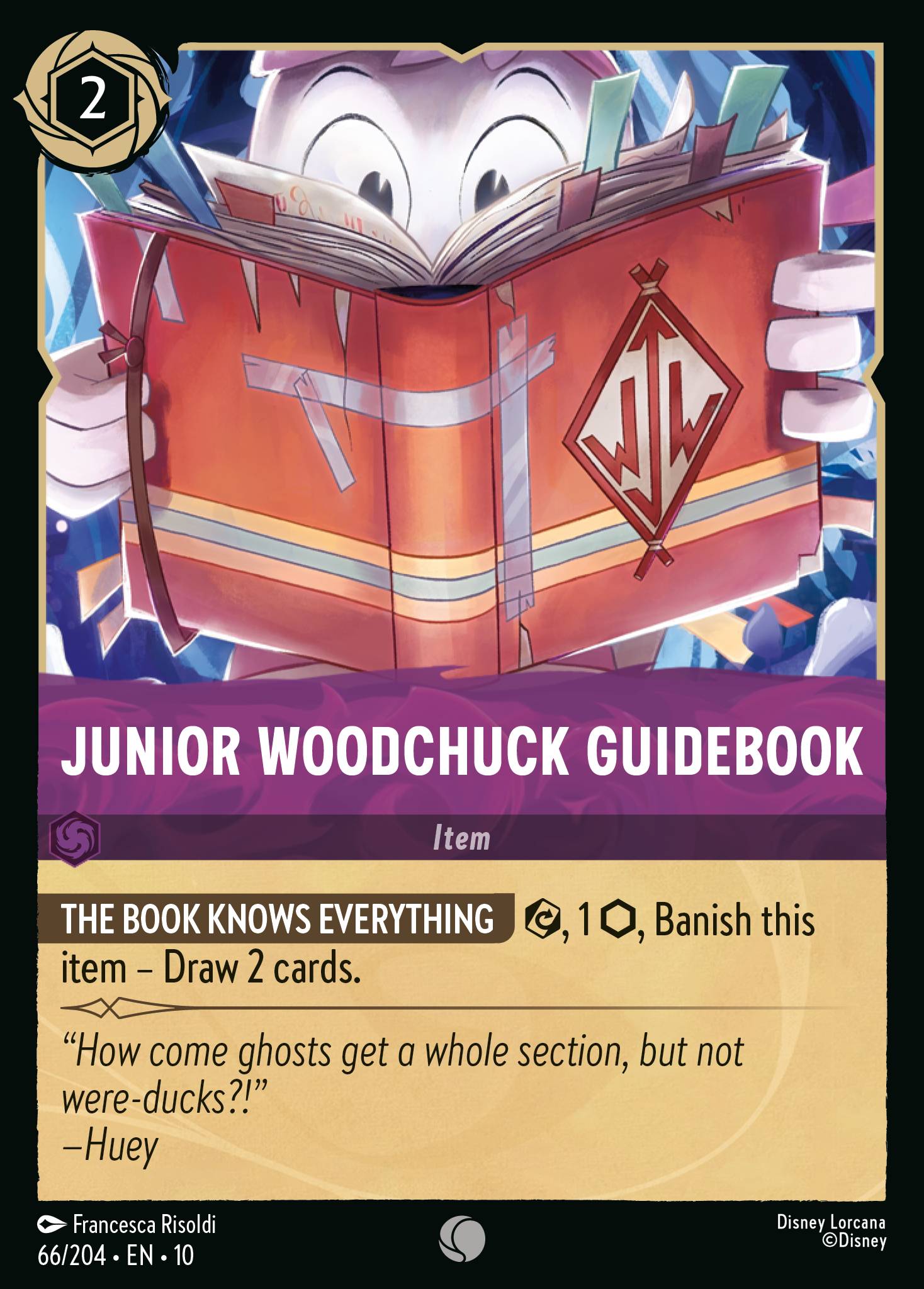 Junior Woodchuck Guidebook Disney Lorcana card