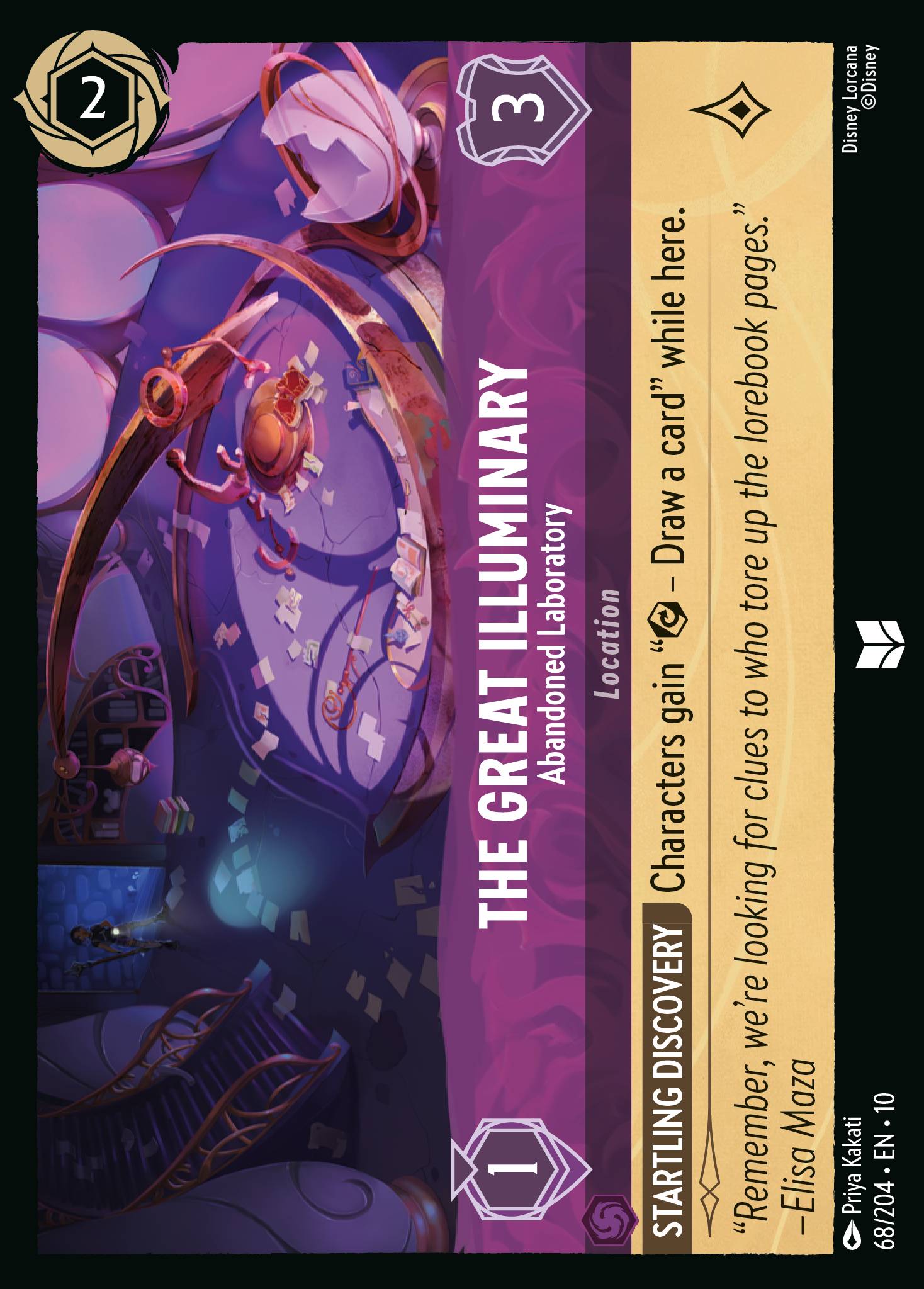 The Great Illuminary — Abandoned Laboratory Disney Lorcana card