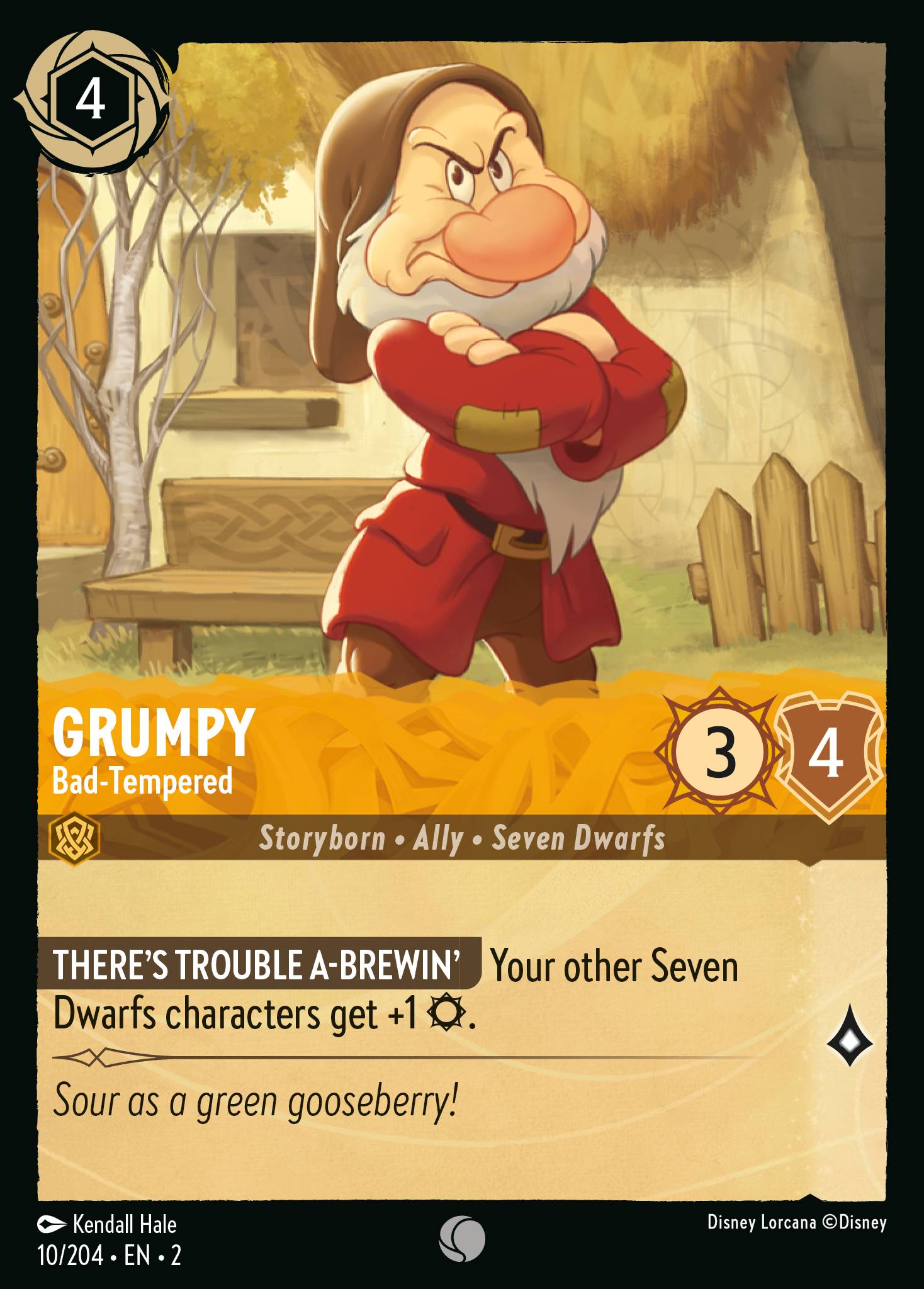 Grumpy — Bad-Tempered Disney Lorcana card