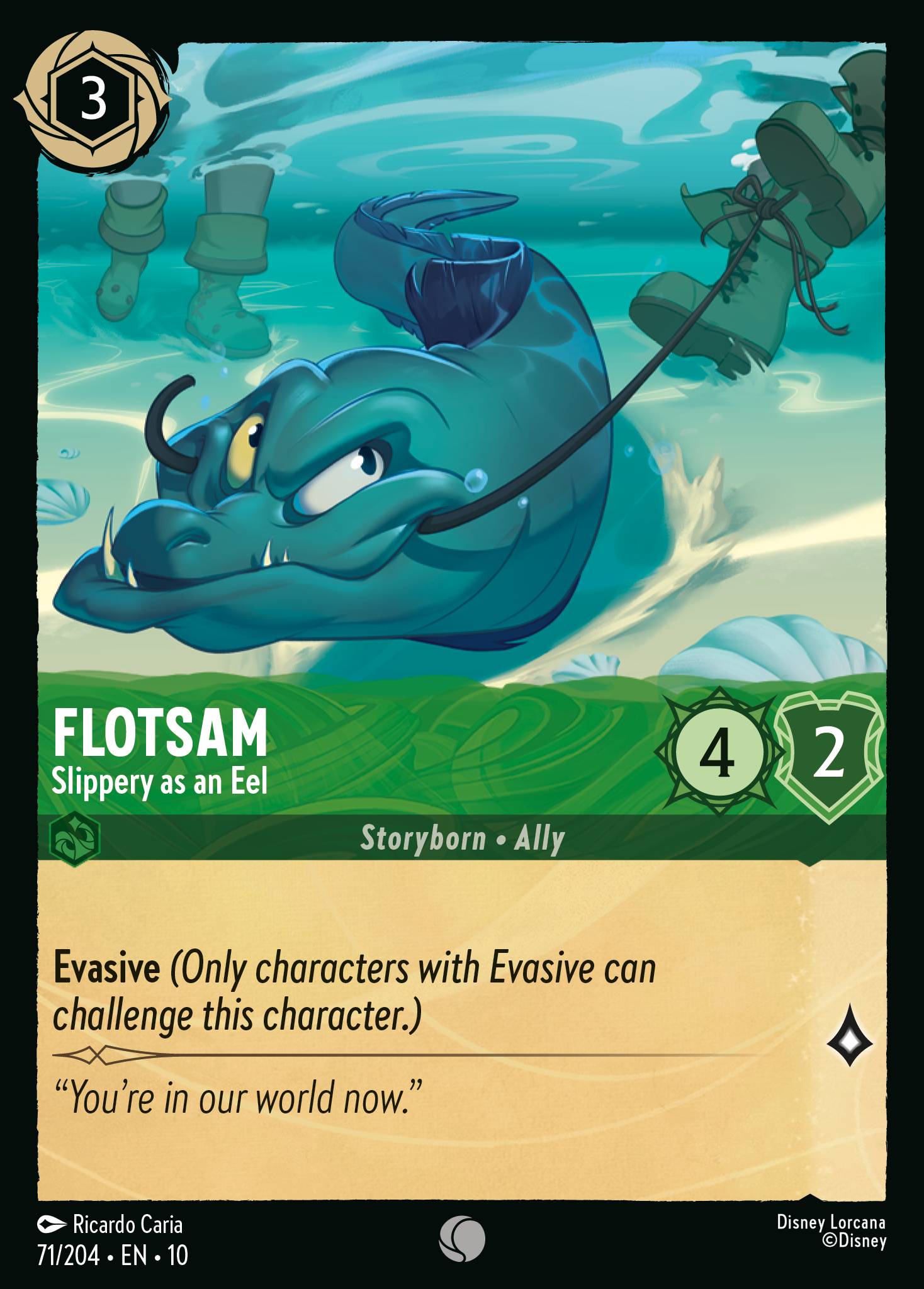 Flotsam — Slippery as an Eel Disney Lorcana card