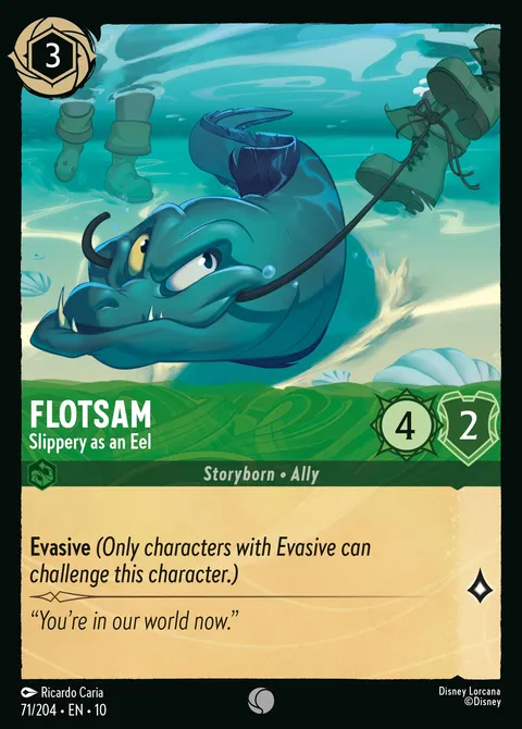 Flotsam — Slippery as an Eel Disney Lorcana card