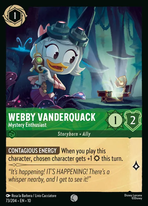 Webby Vanderquack — Mystery Enthusiast Disney Lorcana card