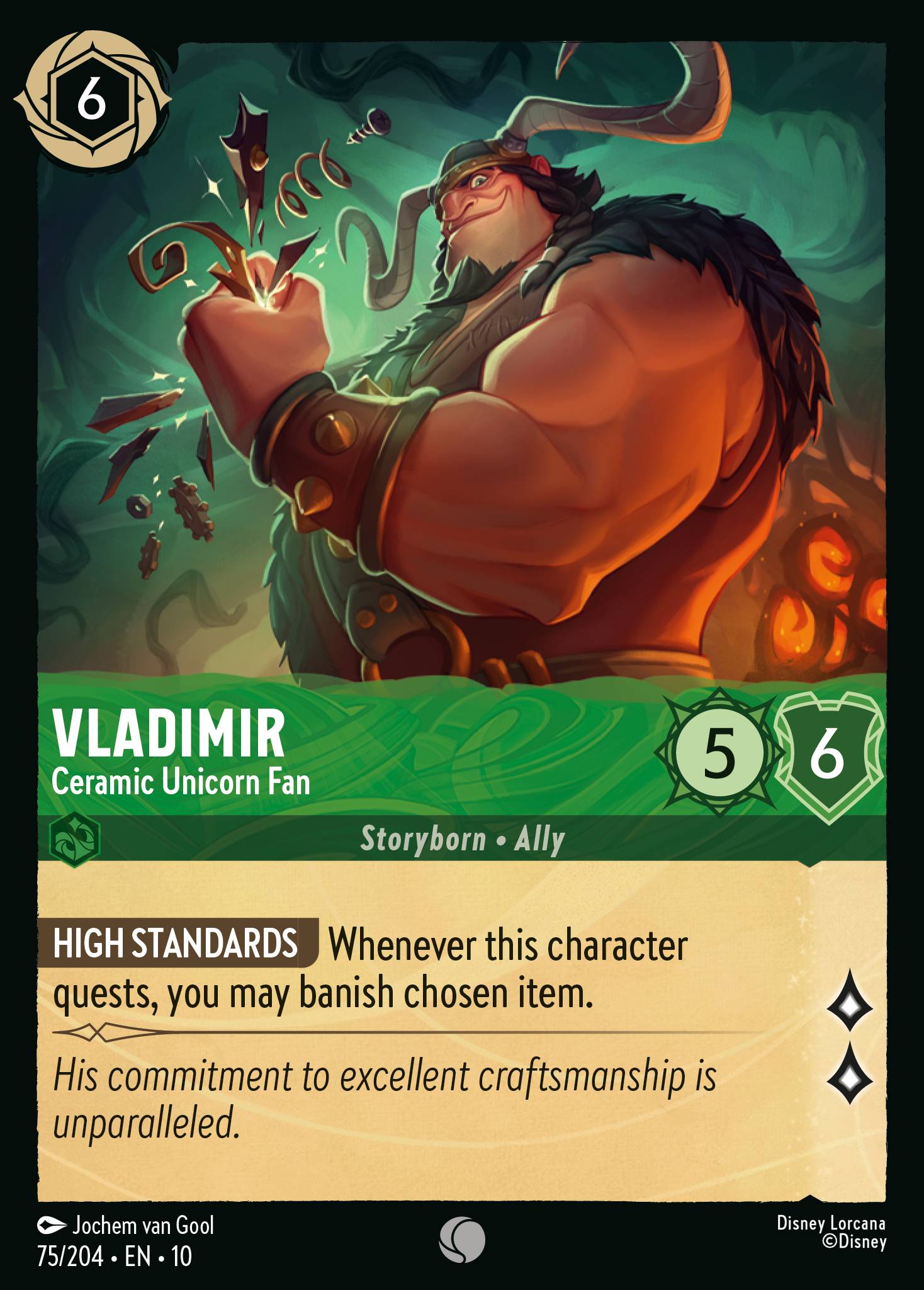 Vladimir — Ceramic Unicorn Fan Disney Lorcana card