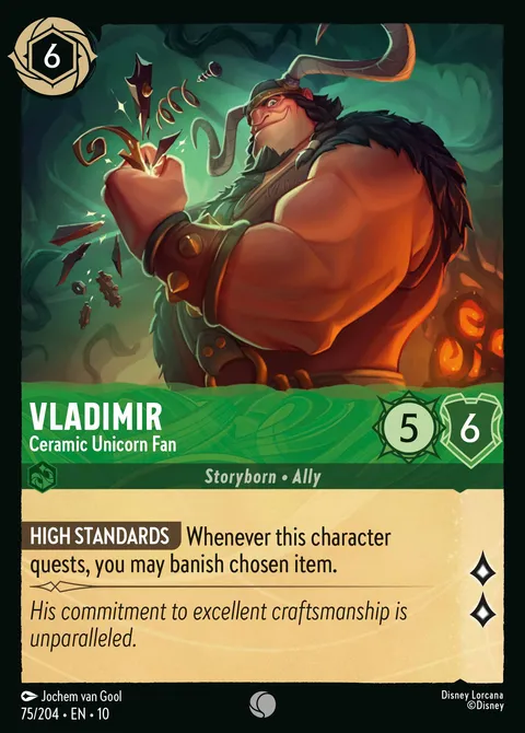 Vladimir — Ceramic Unicorn Fan Disney Lorcana card