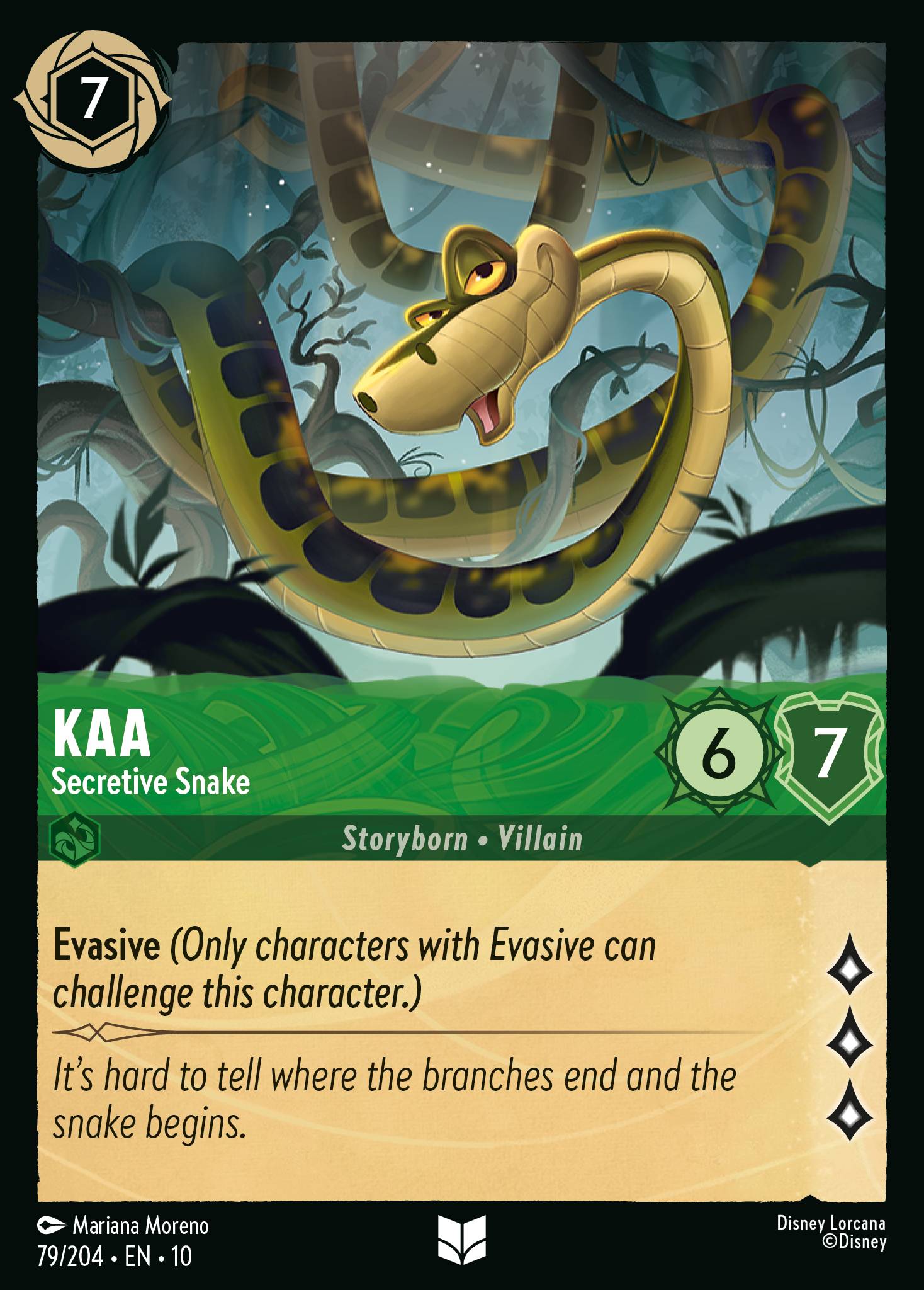 Kaa — Secretive Snake Disney Lorcana card
