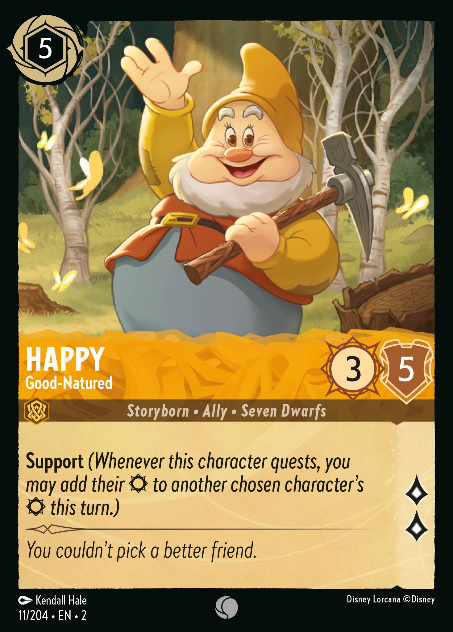 Happy — Good-Natured Disney Lorcana card