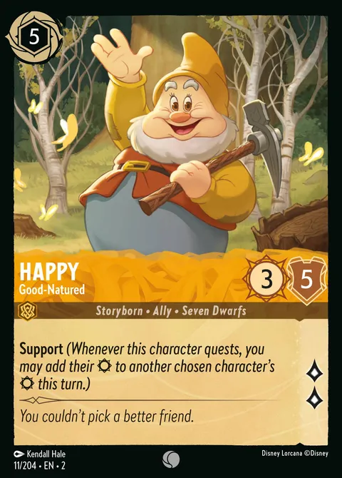 Happy — Good-Natured Disney Lorcana card