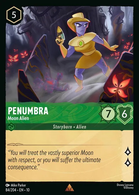 Penumbra — Moon Alien Disney Lorcana card