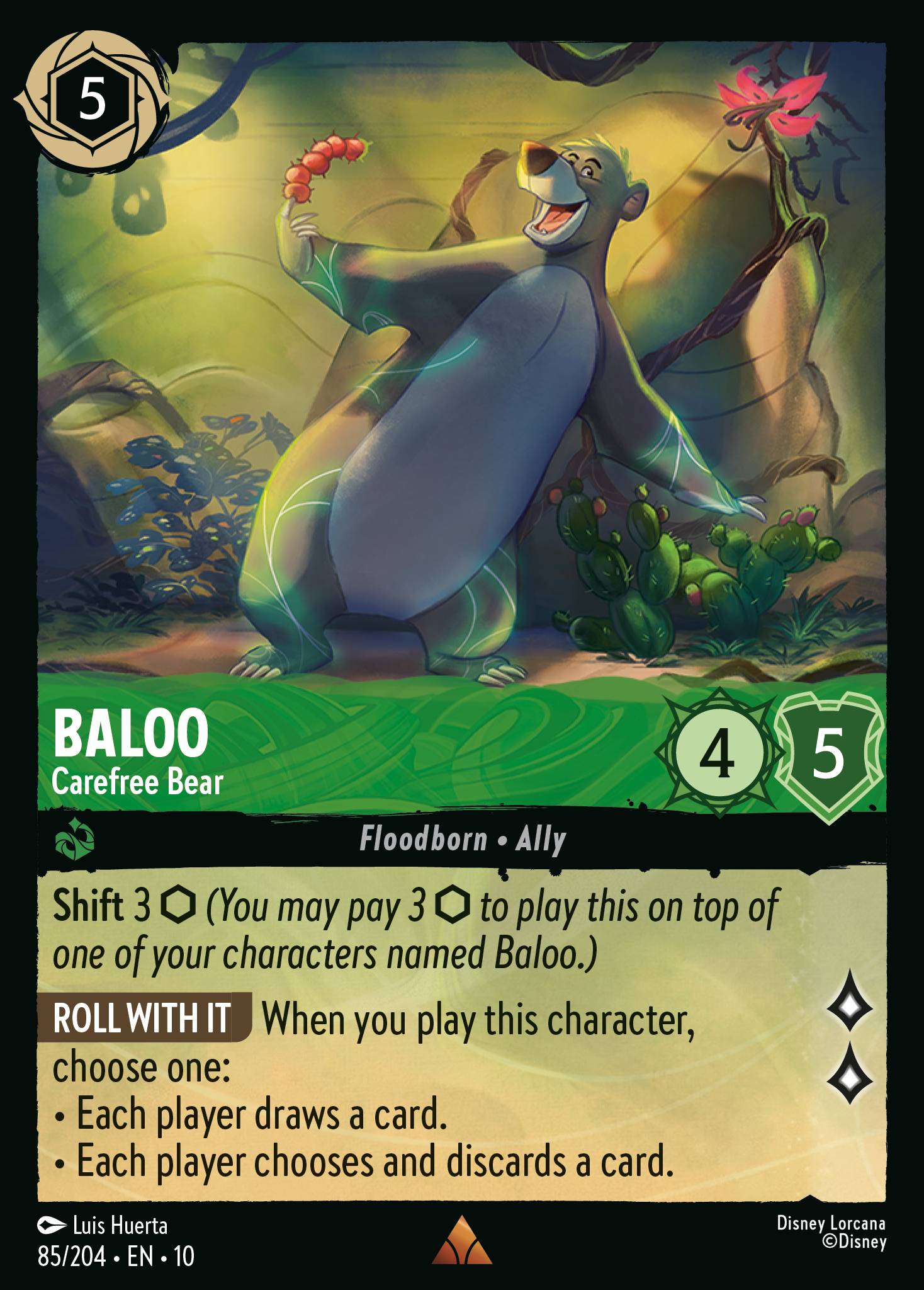 Baloo — Carefree Bear Disney Lorcana card