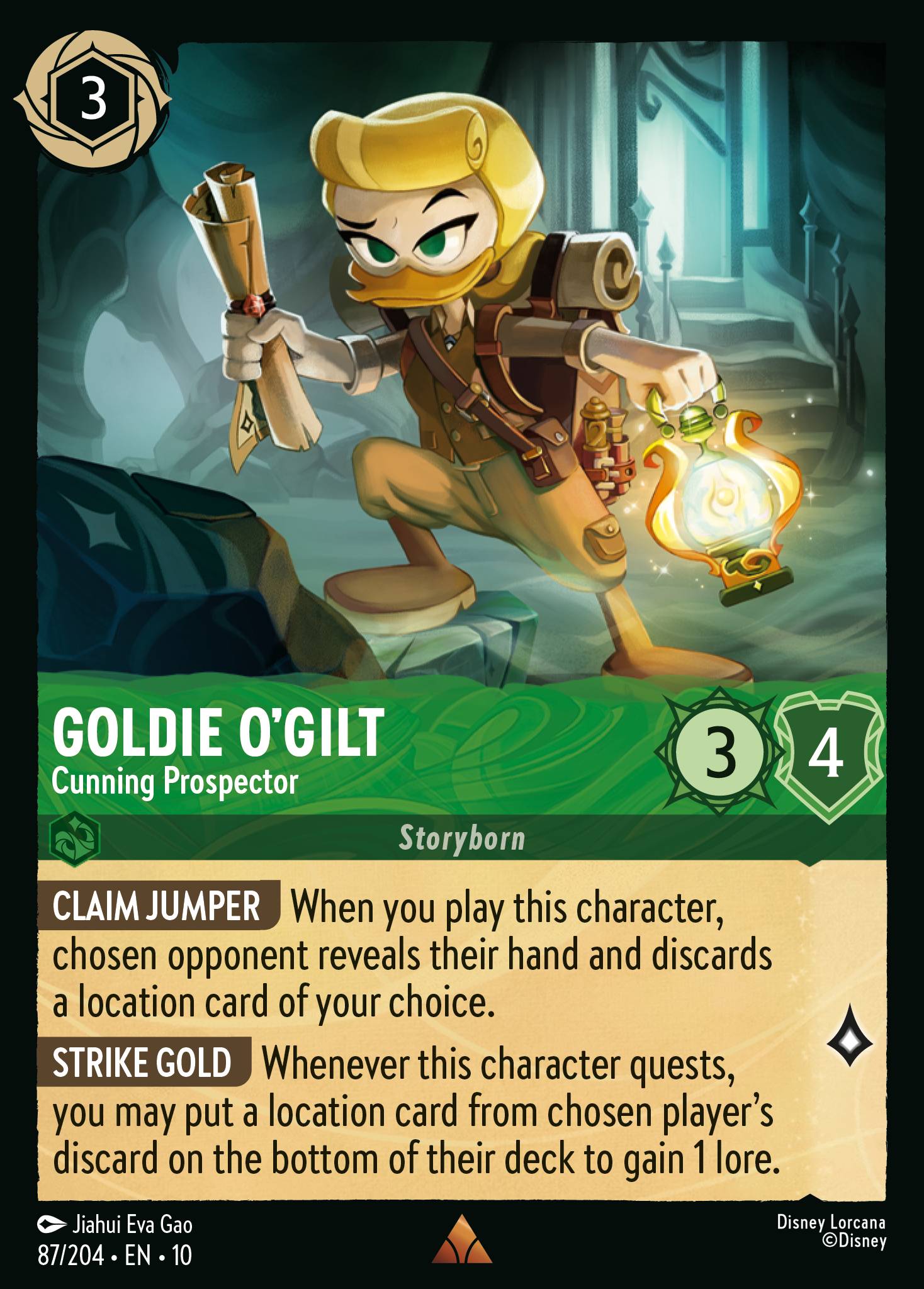 Goldie O'Gilt — Cunning Prospector Disney Lorcana card