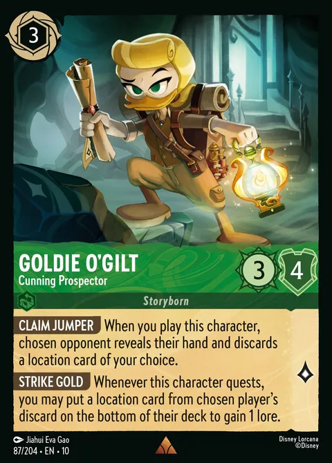 Goldie O'Gilt — Cunning Prospector Disney Lorcana card