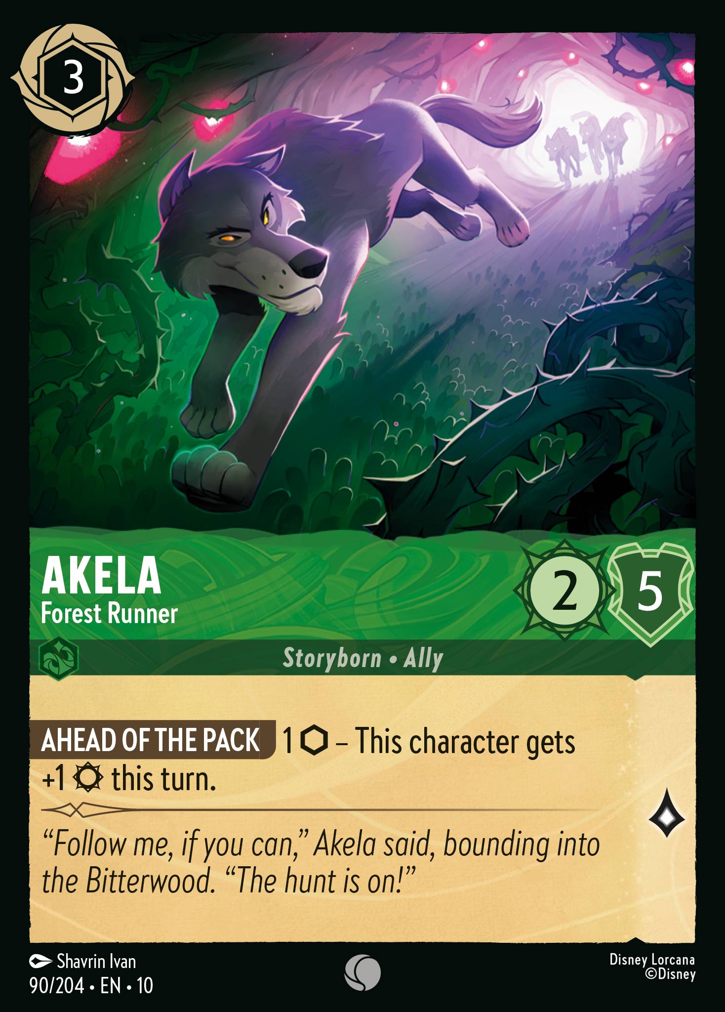 Akela — Forest Runner Disney Lorcana card