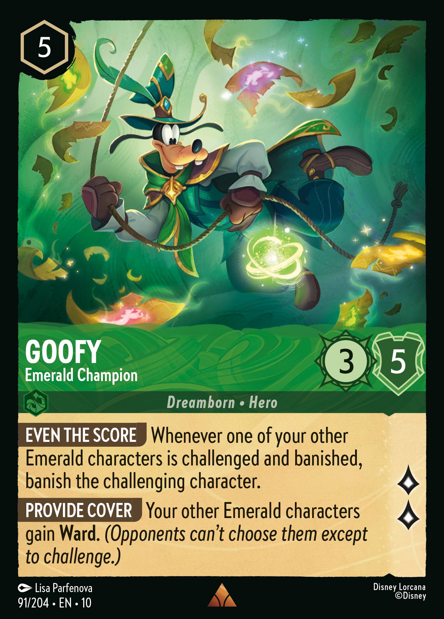 Goofy — Emerald Champion Disney Lorcana card