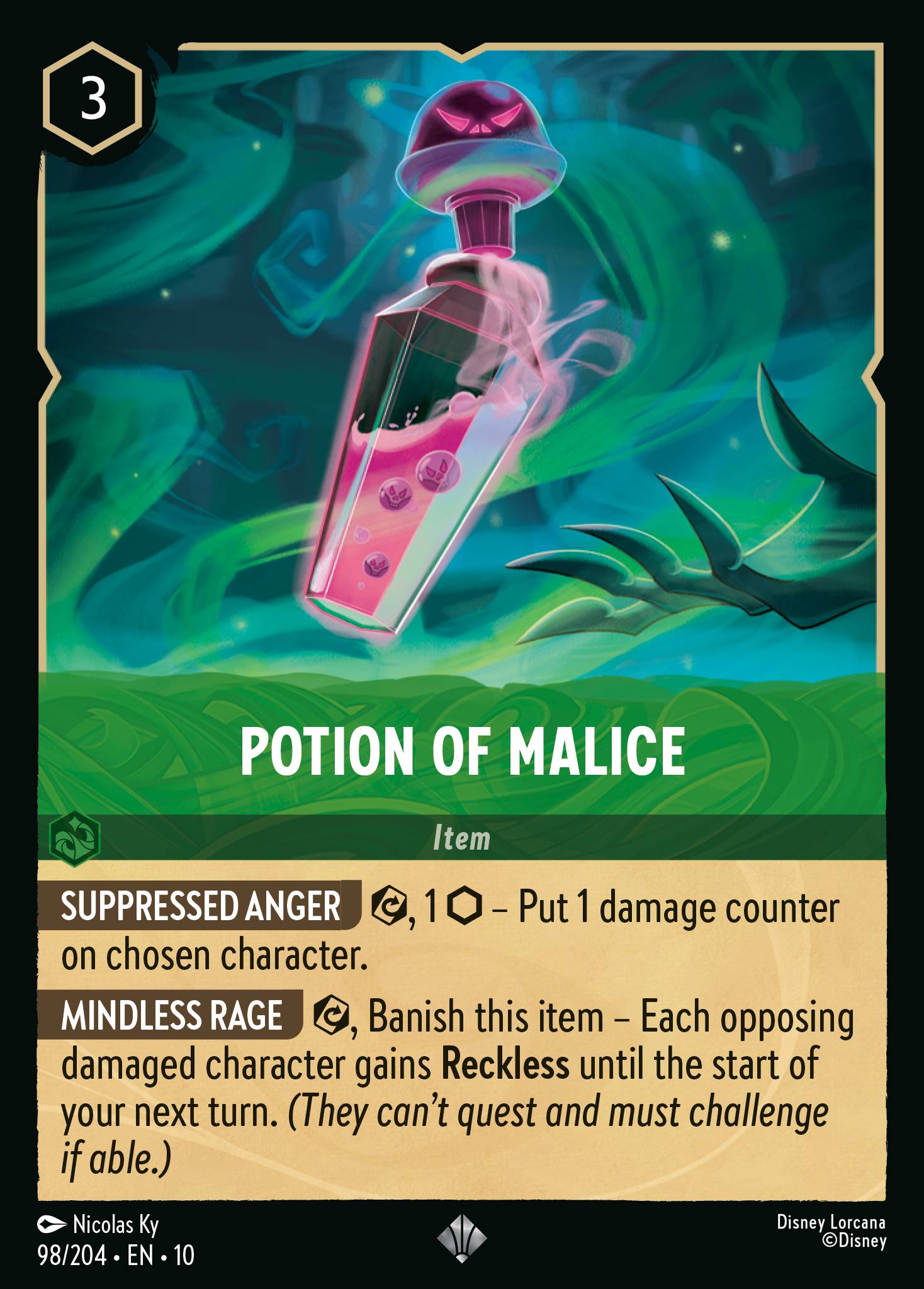 Potion of Malice Disney Lorcana card