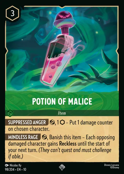 Potion of Malice Disney Lorcana card