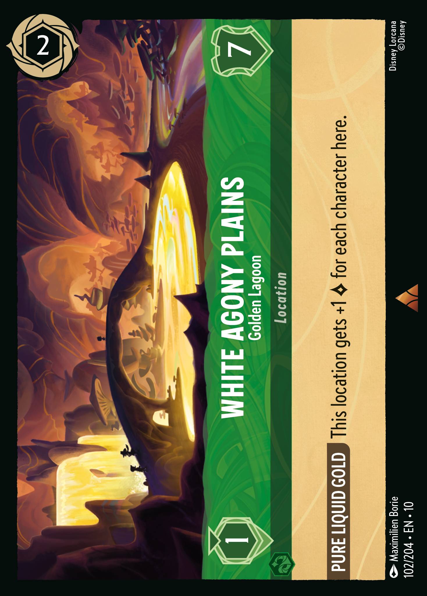 White Agony Plains — Golden Lagoon Disney Lorcana card