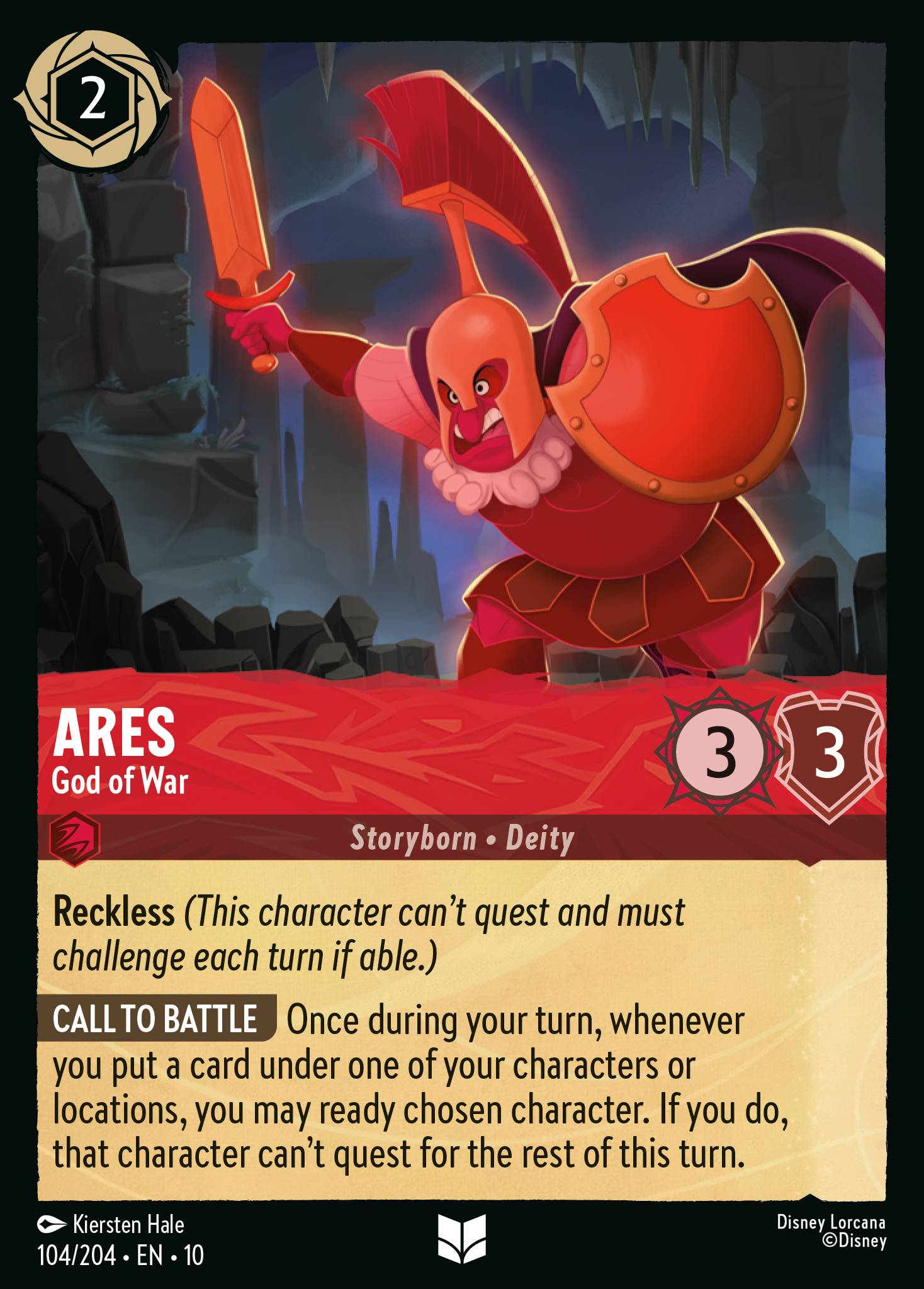 Ares — God of War Disney Lorcana card