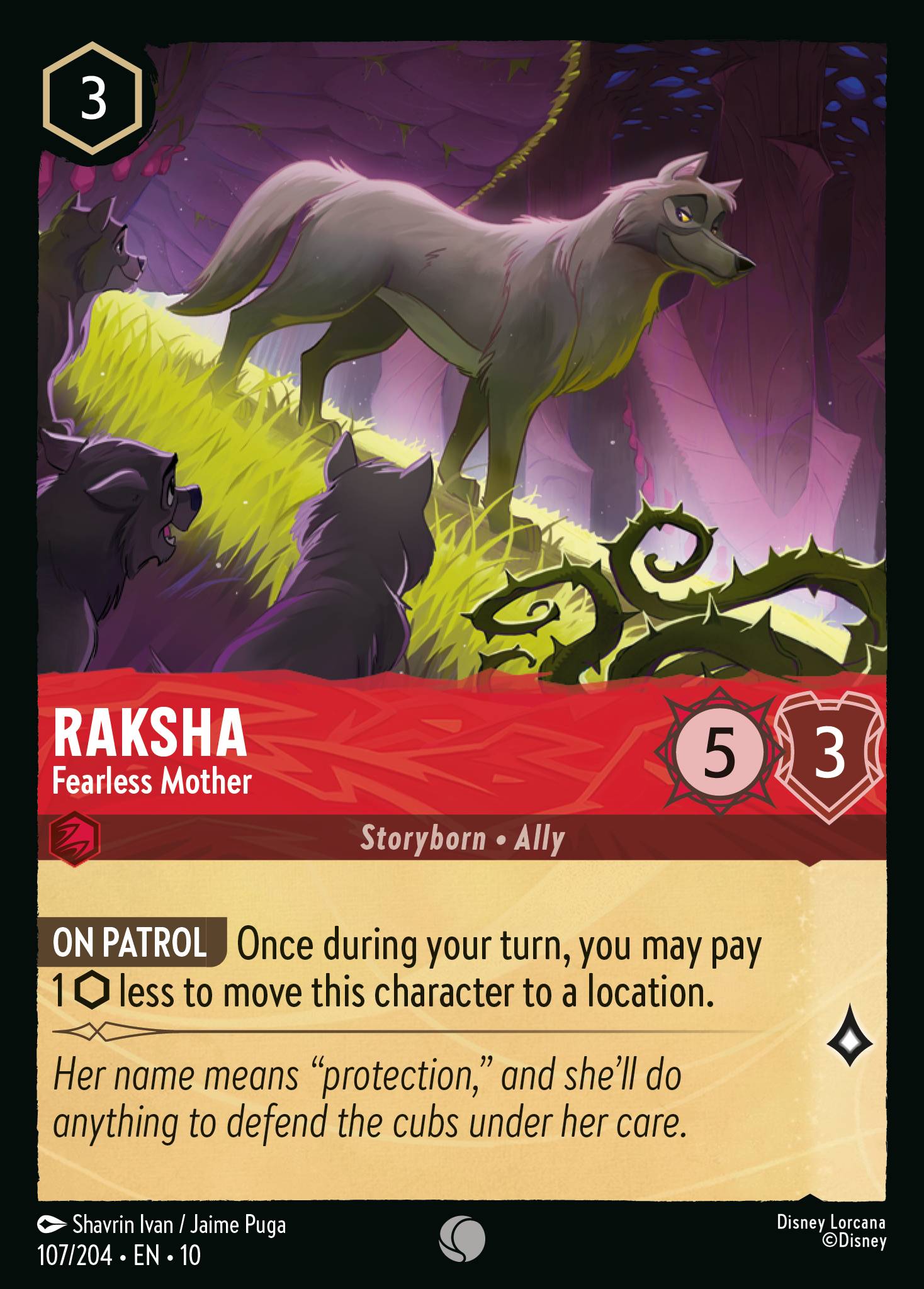 Raksha — Fearless Mother Disney Lorcana card