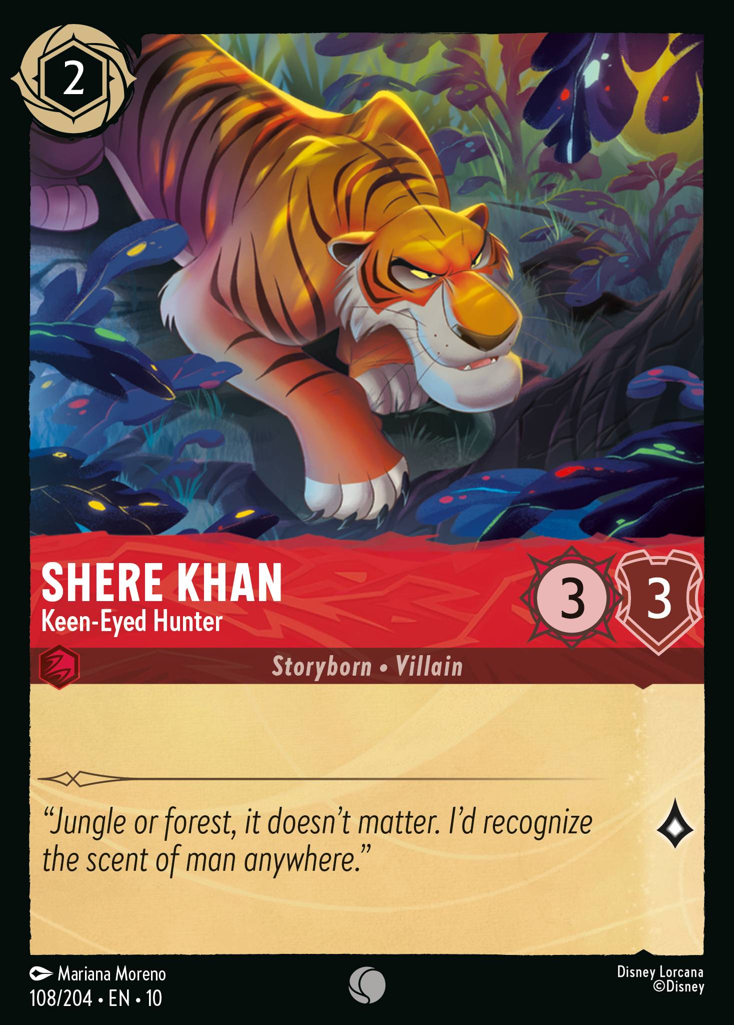 Shere Khan — Keen-Eyed Hunter Disney Lorcana card