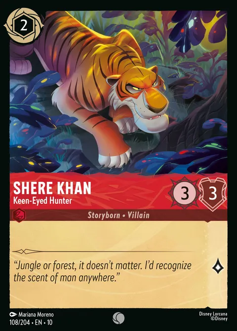 Shere Khan — Keen-Eyed Hunter Disney Lorcana card
