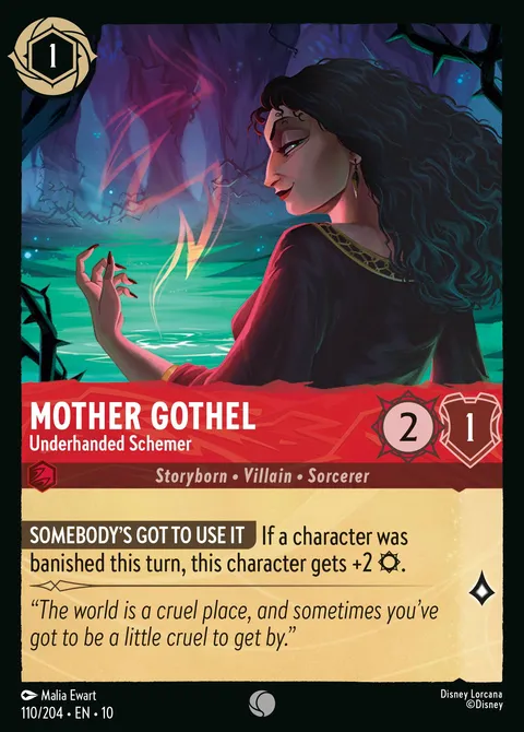 Mother Gothel — Underhanded Schemer Disney Lorcana card