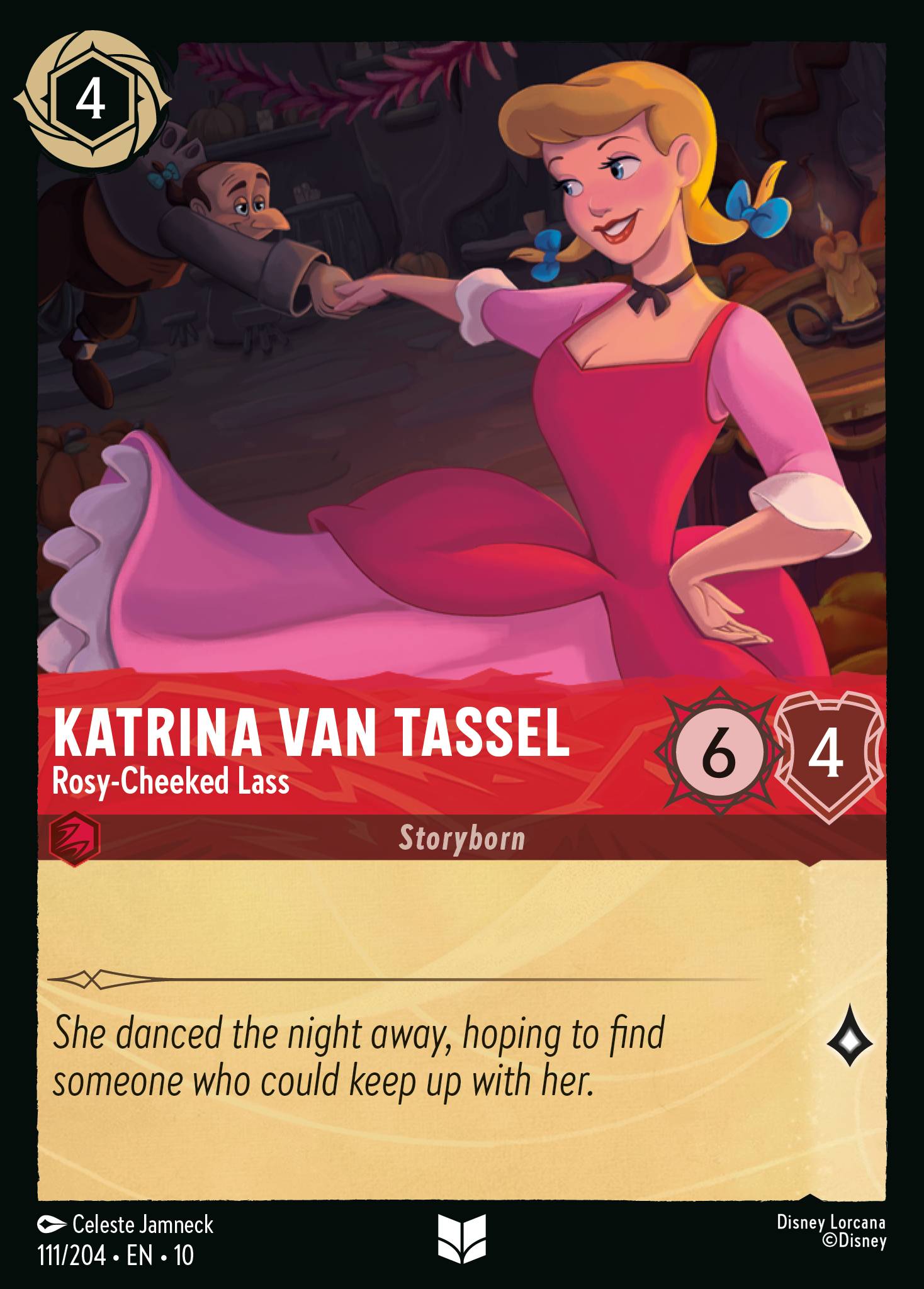 Katrina Van Tassel — Rosy-Cheeked Lass Disney Lorcana card