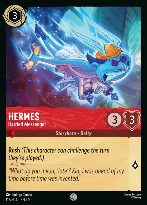Hermes — Harried Messenger Disney Lorcana card