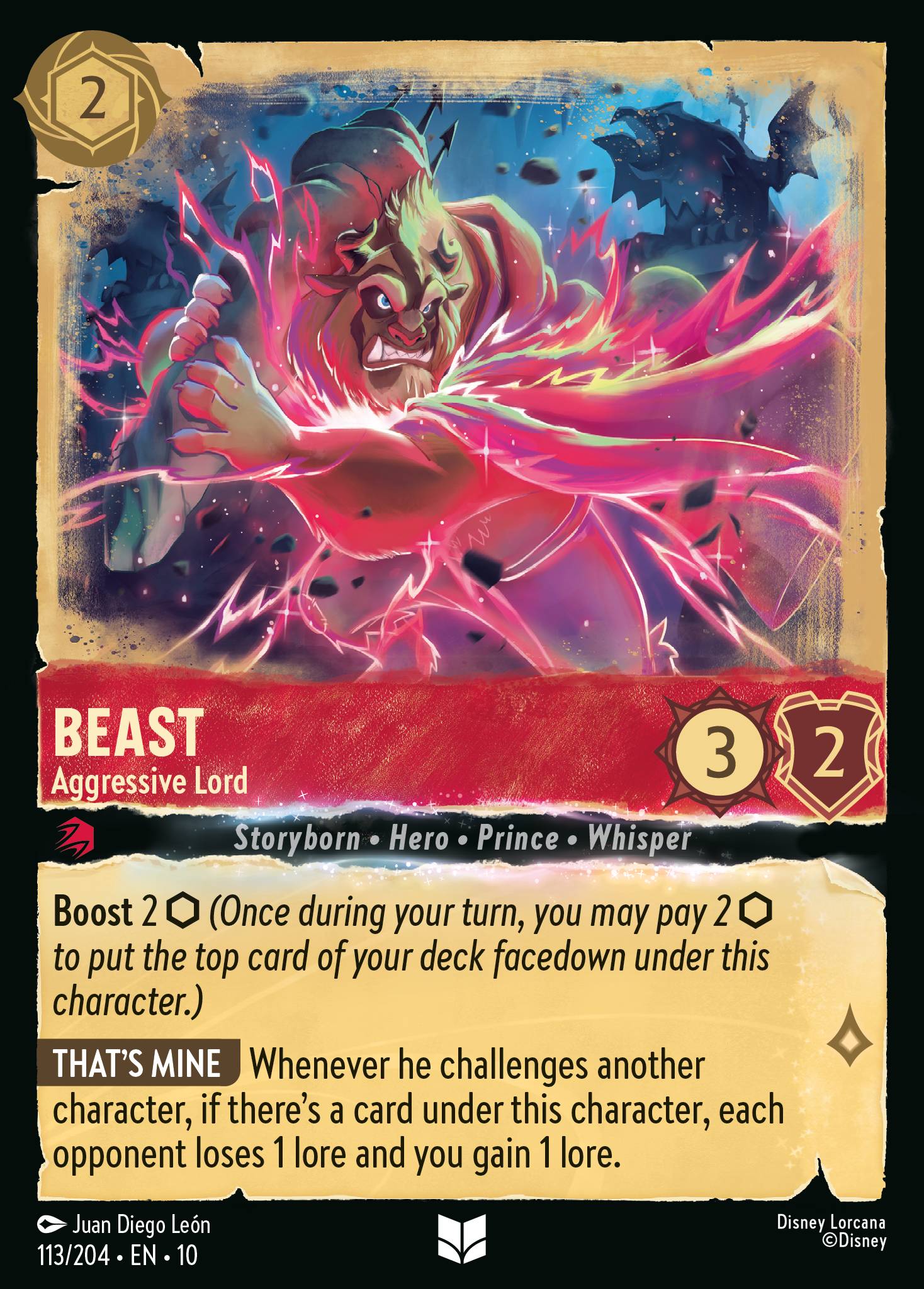 Beast — Aggressive Lord Disney Lorcana card