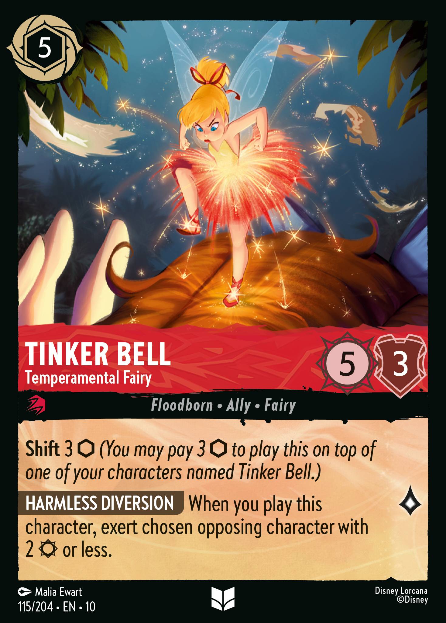 Tinker Bell — Temperamental Fairy Disney Lorcana card